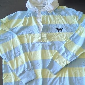 Striped Blue and Yellow Rugby Shirt